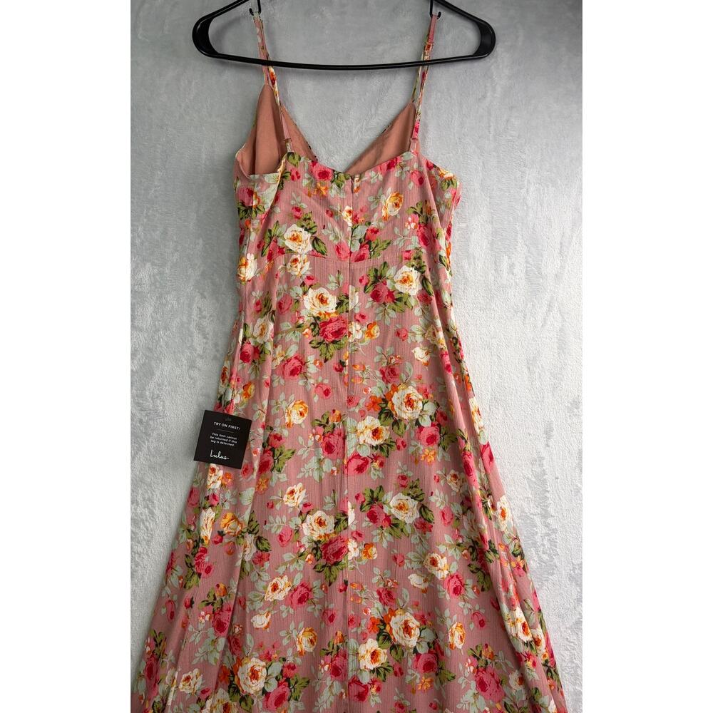 Lulus Everlasting Bliss Blush Floral Maxi Dress - Size Small - NWT - Picture 9 of 10